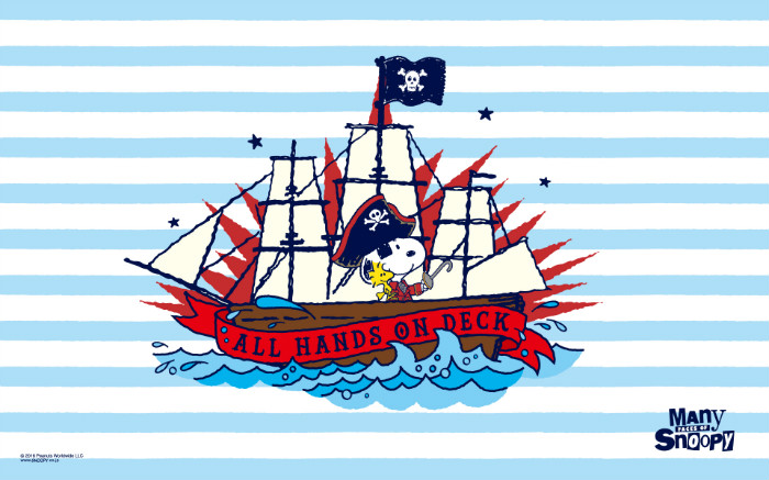 スヌーピー公式壁紙201607海賊キャプテンパイレーツ