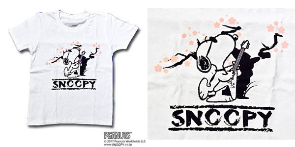 スヌーピーフジロックコラボTシャツ2017桜ROCKギター1
