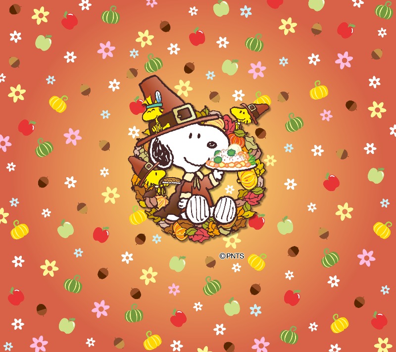 スヌーピーパーク壁紙待受画像2019年11月感謝祭食欲の秋食いしん坊1
