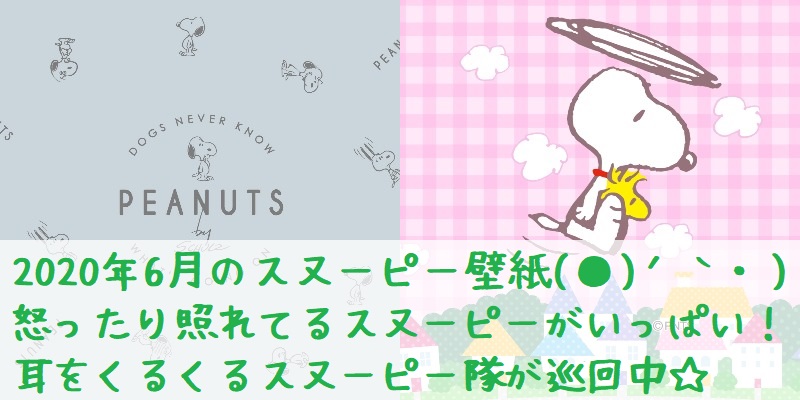 2020年6月のスヌーピー壁紙 梅雨を吹き飛ばす スヌーピーと空中飛行