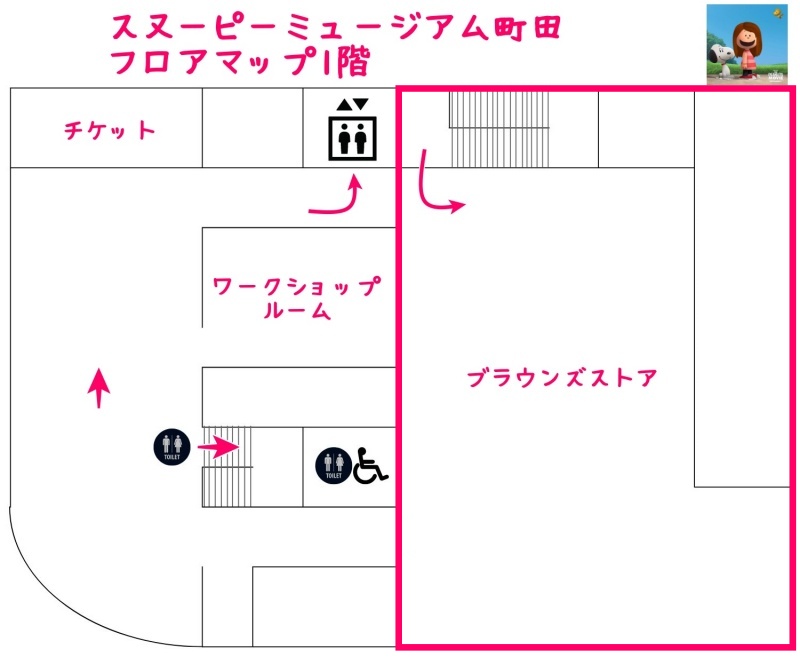 スヌーピーミュージアム東京町田1階グッズショップブラウンズストアかわいい1