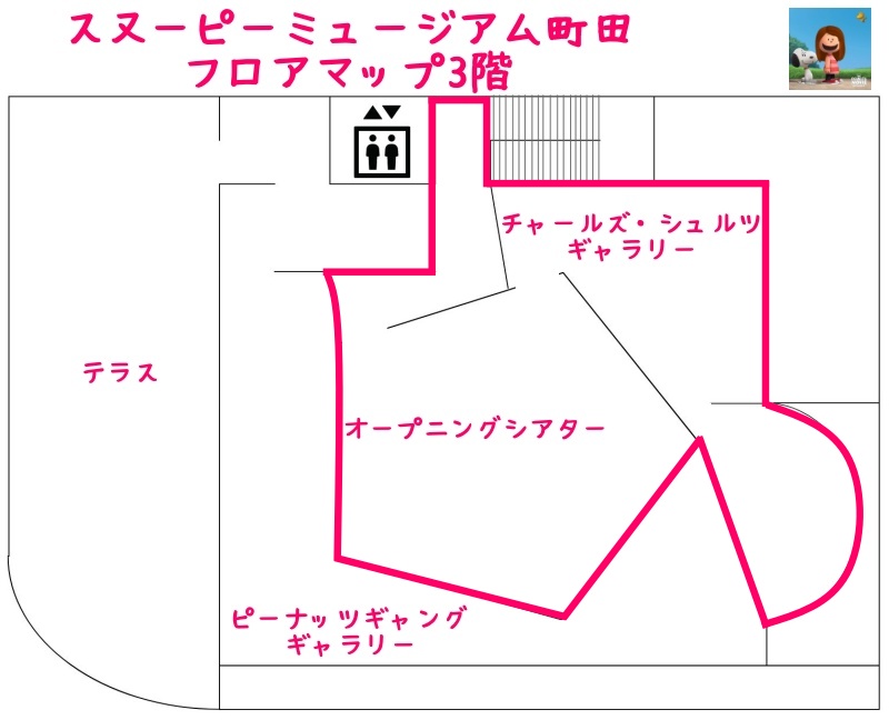 スヌーピーミュージアム東京町田3階オープニングシアターシュルツピーナッツ1