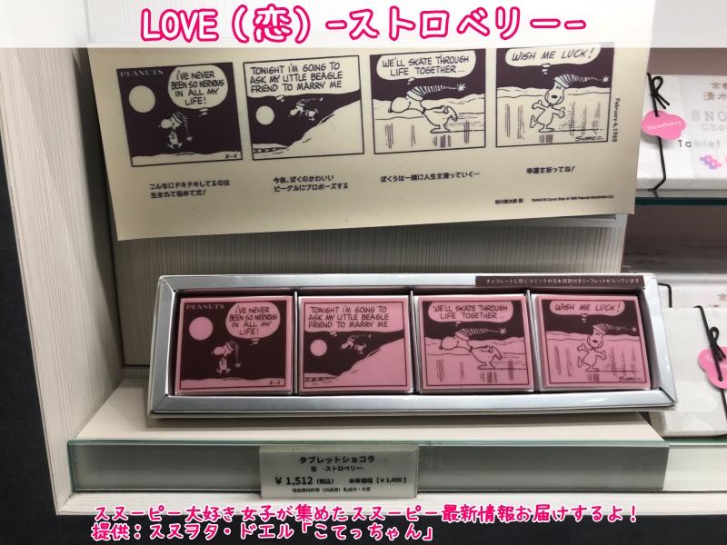 スヌーピーショコラ京都清水坂店チョコレート4テーマ6種類コミック柄28