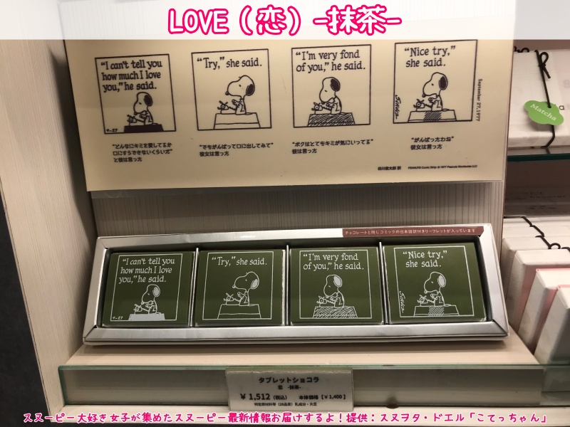 スヌーピーショコラ京都清水坂店チョコレート4テーマ6種類コミック柄33