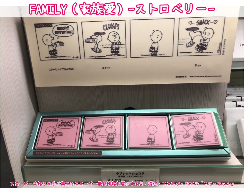 スヌーピーショコラ京都清水坂店チョコレート4テーマ6種類コミック柄40