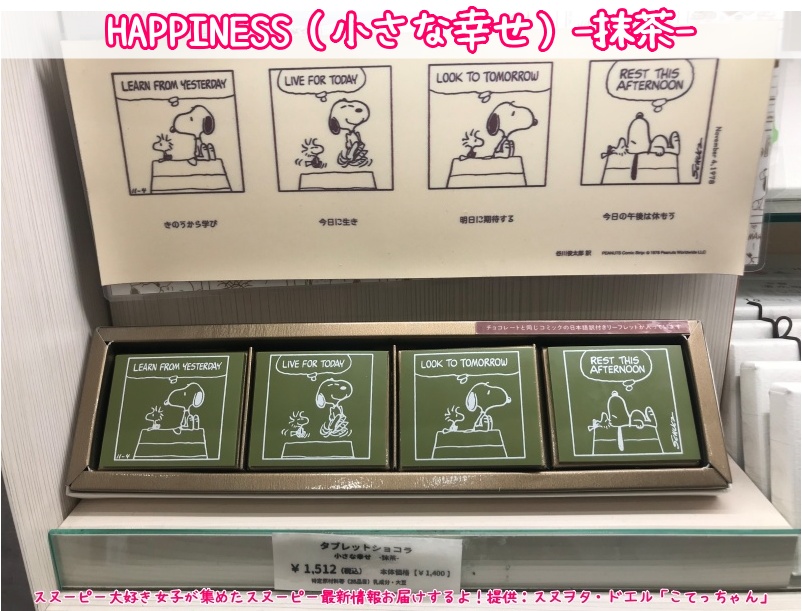 スヌーピーショコラ京都清水坂店チョコレート4テーマ6種類コミック柄51