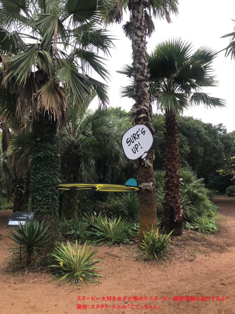 スヌーピーガーデン・スヌーピーとヤシの木